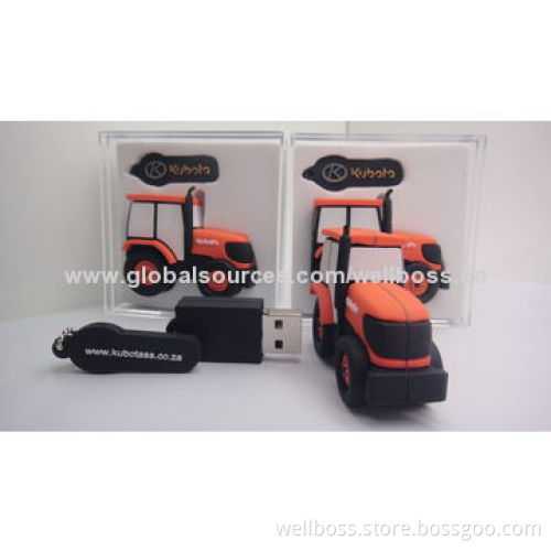 Promotional Car-shaped USB Flash Drive with USB 2.0 Interface, 128MB to 32GB Capacity